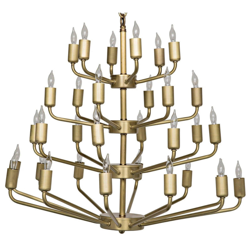 Montoro Metal Chandelier With Antique Brass Chandeliers LOOMLAN By Noir