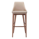 Moor Bar Chair Beige Bar Stools LOOMLAN By Zuo Modern