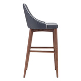 Moor Bar Chair Dark Gray Bar Stools LOOMLAN By Zuo Modern