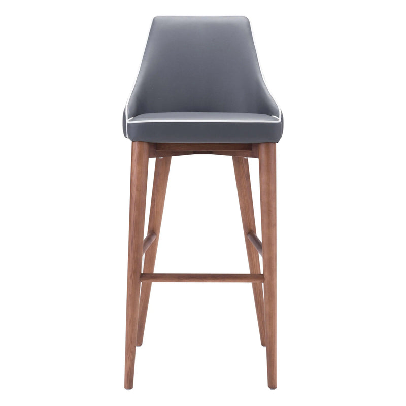 Moor Bar Chair Dark Gray Bar Stools LOOMLAN By Zuo Modern