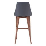 Moor Bar Chair Dark Gray Bar Stools LOOMLAN By Zuo Modern