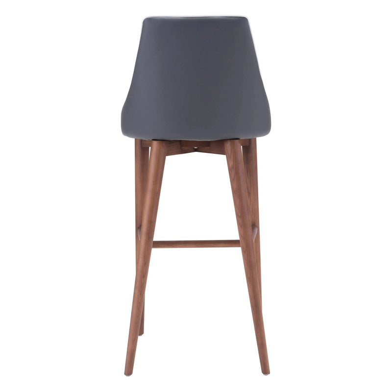 Moor Bar Chair Dark Gray Bar Stools LOOMLAN By Zuo Modern