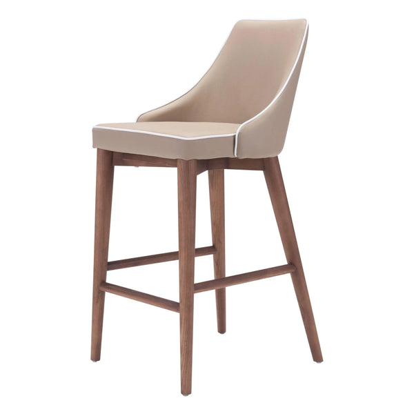 Moor Counter Chair Beige Counter Stools LOOMLAN By Zuo Modern