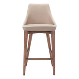 Moor Counter Chair Beige Counter Stools LOOMLAN By Zuo Modern