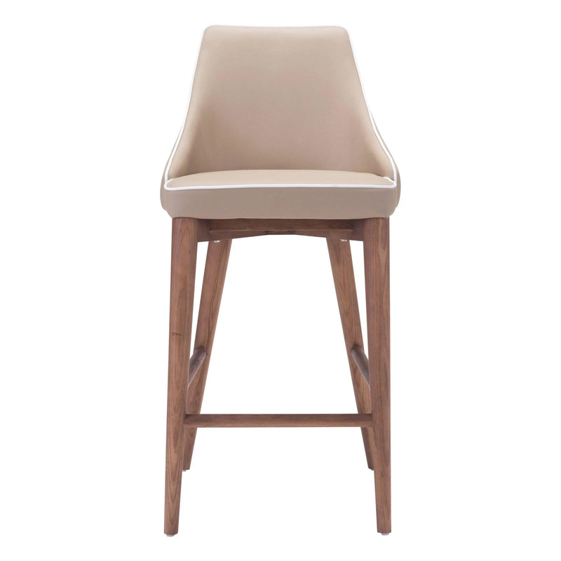 Moor Counter Chair Beige Counter Stools LOOMLAN By Zuo Modern