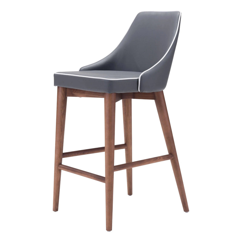 Moor Counter Chair Dark Gray Counter Stools LOOMLAN By Zuo Modern