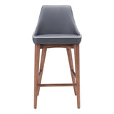 Moor Counter Chair Dark Gray Counter Stools LOOMLAN By Zuo Modern