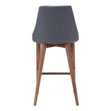 Moor Counter Chair Dark Gray Counter Stools LOOMLAN By Zuo Modern