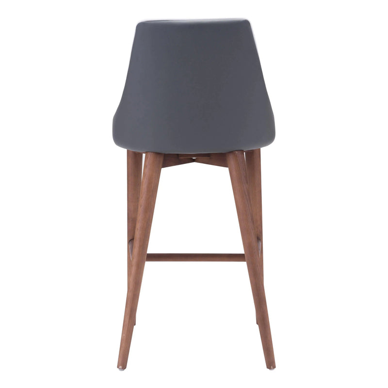 Moor Counter Chair Dark Gray Counter Stools LOOMLAN By Zuo Modern