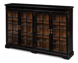 Morgan Library Case Slim Glass Doors Low Sideboard Sideboards LOOMLAN By Sarreid