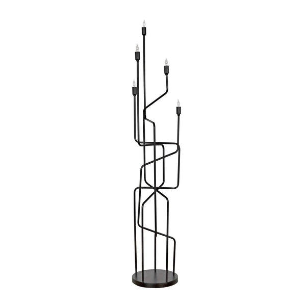 Moriarty Floor Lamp, Black Metal Floor Lamps LOOMLAN By Noir