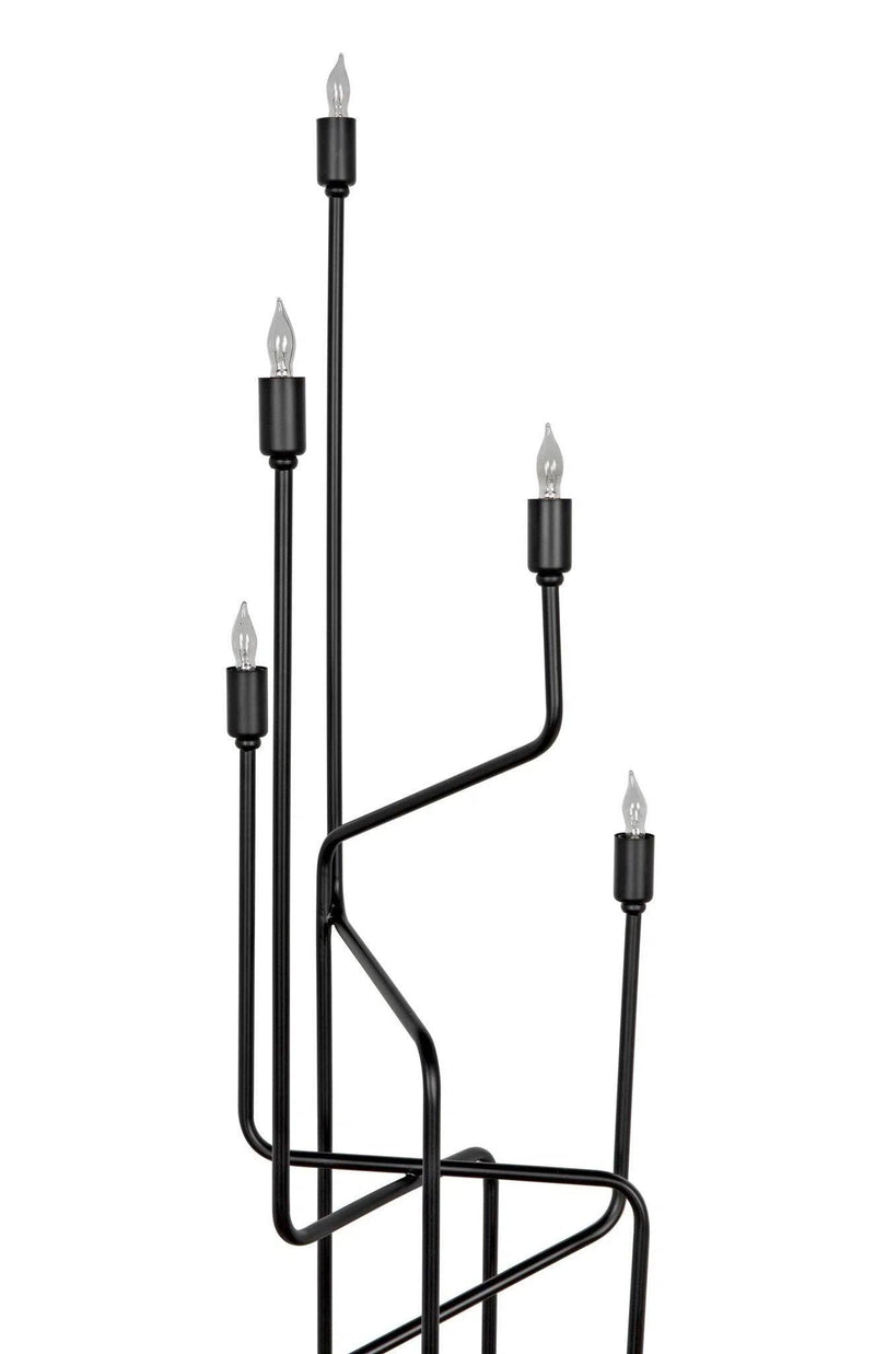 Moriarty Floor Lamp, Black Metal Floor Lamps LOOMLAN By Noir