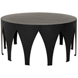 Morocco Black Steel Round Coffee Table Coffee Tables LOOMLAN By Noir