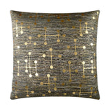 Morse Black Throw Pillow With Insert Throw Pillows LOOMLAN By D.V. Kap