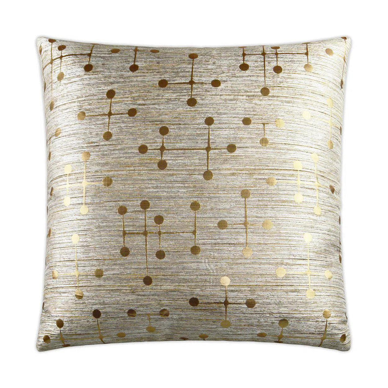 Morse Gold Throw Pillow With Insert Throw Pillows LOOMLAN By D.V. Kap