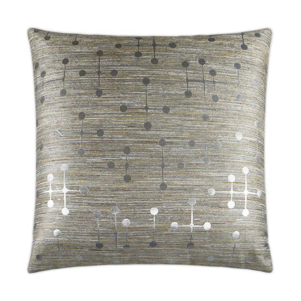 Morse Grey Throw Pillow With Insert Throw Pillows LOOMLAN By D.V. Kap