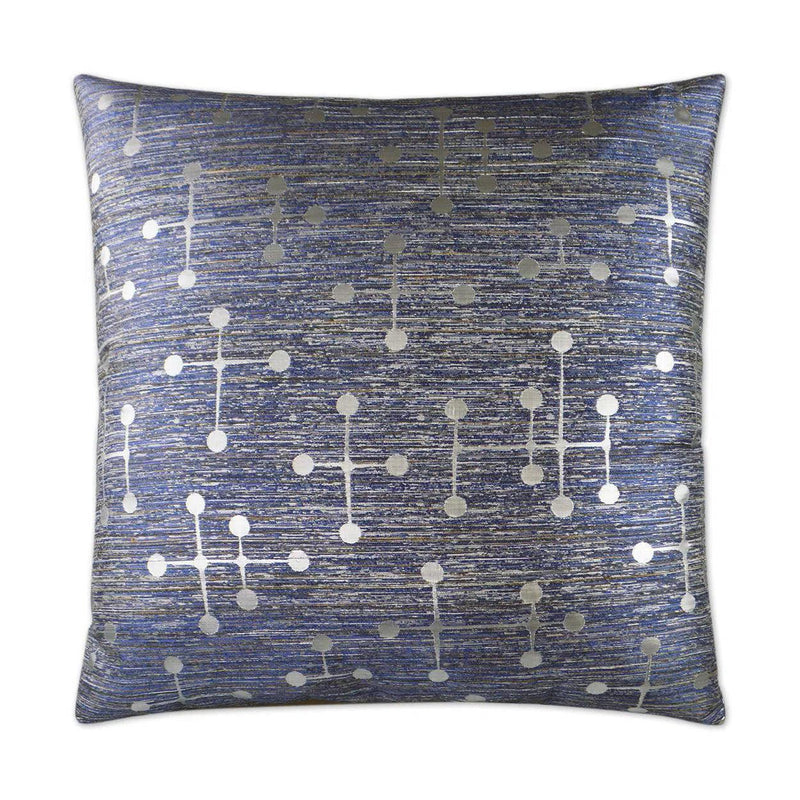 Morse Navy Blue Throw Pillow With Insert Throw Pillows LOOMLAN By D.V. Kap