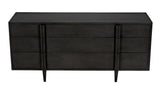 Morten Wood Black Dresser With 9 Drawers Dressers LOOMLAN By Noir