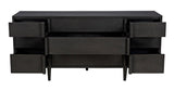 Morten Wood Black Dresser With 9 Drawers Dressers LOOMLAN By Noir