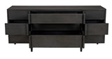 Morten Wood Black Dresser With 9 Drawers Dressers LOOMLAN By Noir