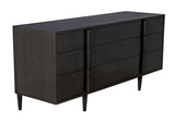 Morten Wood Black Dresser With 9 Drawers Dressers LOOMLAN By Noir