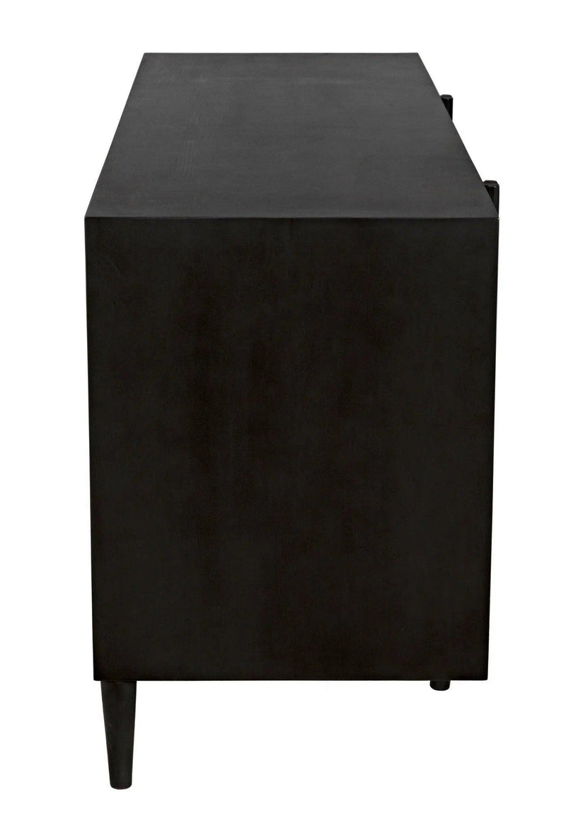 Morten Wood Black Dresser With 9 Drawers Dressers LOOMLAN By Noir