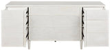 Morten Wood White Dresser With 9 Drawers Dressers LOOMLAN By Noir