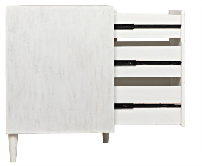 Morten Wood White Dresser With 9 Drawers Dressers LOOMLAN By Noir