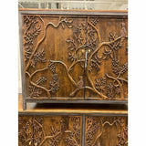 Mother Nature 59x36" Tall Cabinet Hand Carved Birds Front Doors Buffets & Curios LOOMLAN By LOOMLAN