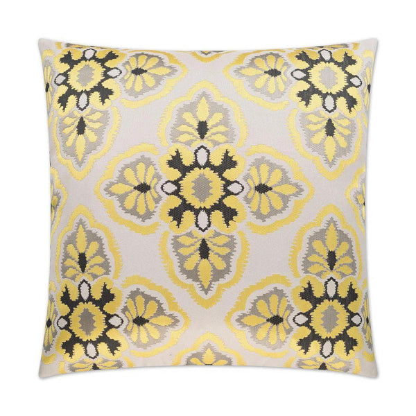 Mulberry Yellow Throw Pillow With Insert Throw Pillows LOOMLAN By D.V. Kap