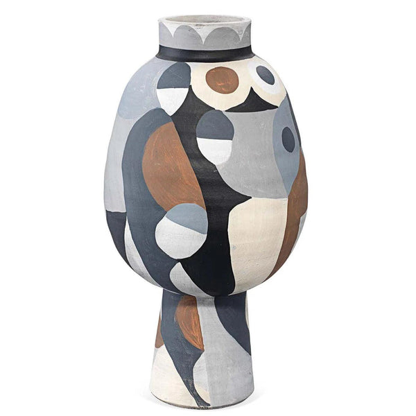 Multicolor Grey Tone Pablo Medium Vase Vases & Jars LOOMLAN By Jamie Young