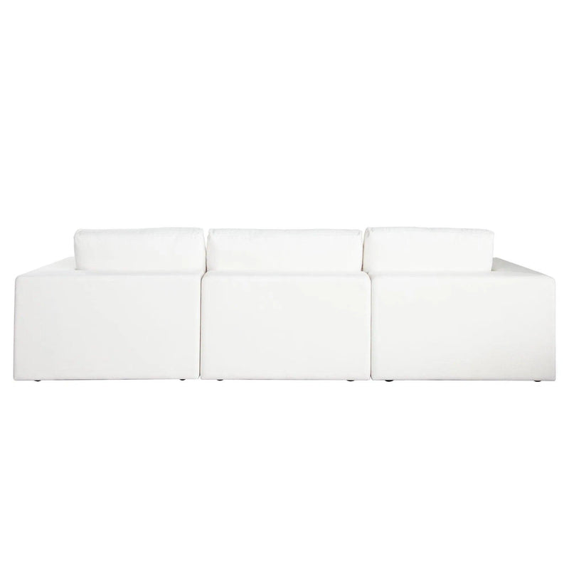 Muse Mist White 4PC Modular Reversible Chaise Sectional Modular Sofas LOOMLAN By Diamond Sofa