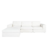 Muse Mist White 4PC Modular Reversible Chaise Sectional Modular Sofas LOOMLAN By Diamond Sofa