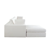 Muse Mist White 4PC Modular Reversible Chaise Sectional Modular Sofas LOOMLAN By Diamond Sofa