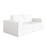 Muse Mist White Performance Fabric 2PC Modular Sofa Sofas & Loveseats LOOMLAN By Diamond Sofa