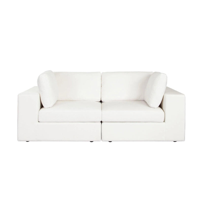 Muse Mist White Performance Fabric 2PC Modular Sofa Sofas & Loveseats LOOMLAN By Diamond Sofa