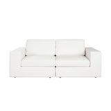 Muse Mist White Performance Fabric 2PC Modular Sofa Sofas & Loveseats LOOMLAN By Diamond Sofa