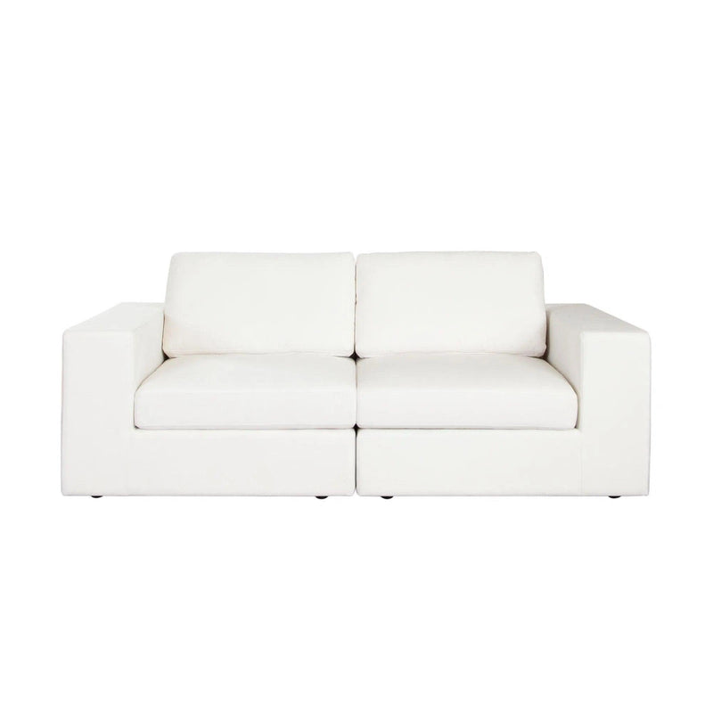 Muse Mist White Performance Fabric 2PC Modular Sofa Sofas & Loveseats LOOMLAN By Diamond Sofa