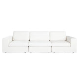 Muse Mist White Performance Fabric 3PC Modular Sofa Sofas & Loveseats LOOMLAN By Diamond Sofa