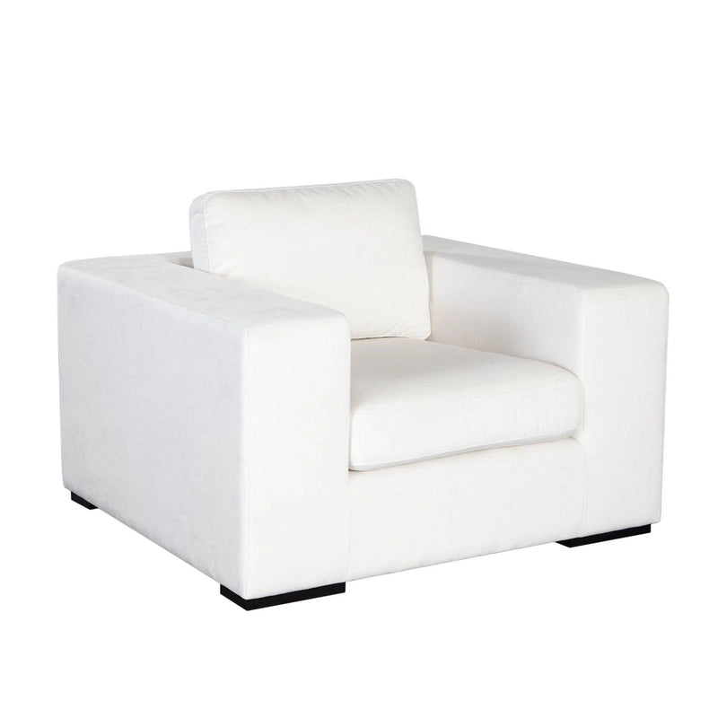 Muse Mist White Performance Fabric Accent Arm Chair Club Chairs LOOMLAN By Diamond Sofa