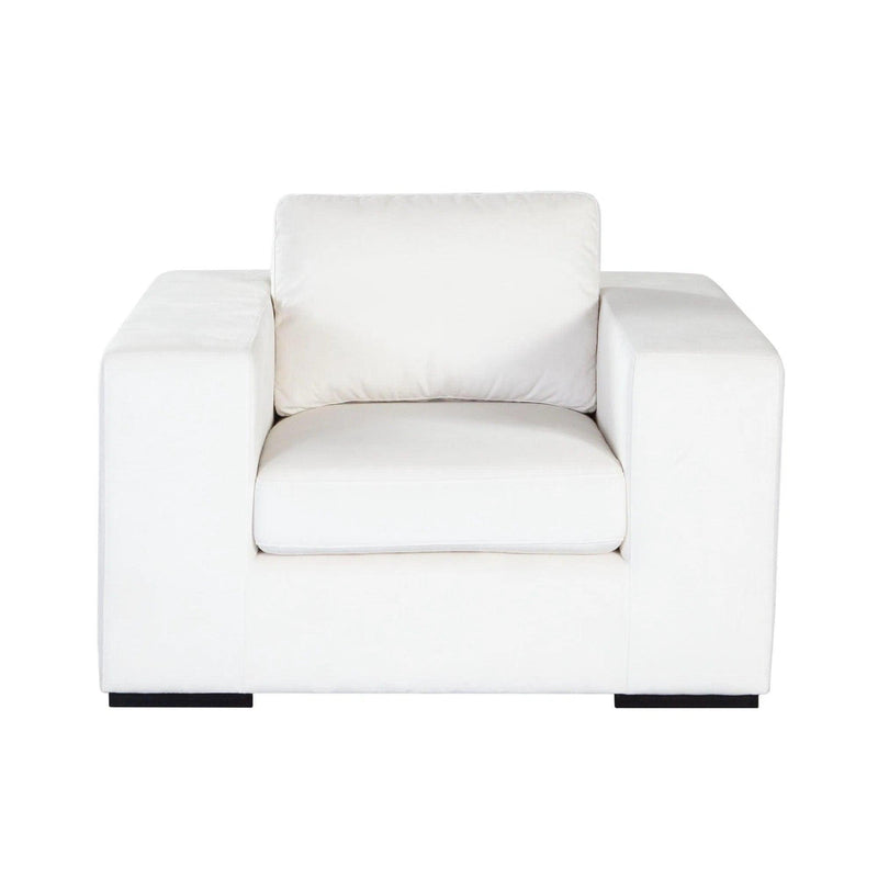 Muse Mist White Performance Fabric Accent Arm Chair Club Chairs LOOMLAN By Diamond Sofa