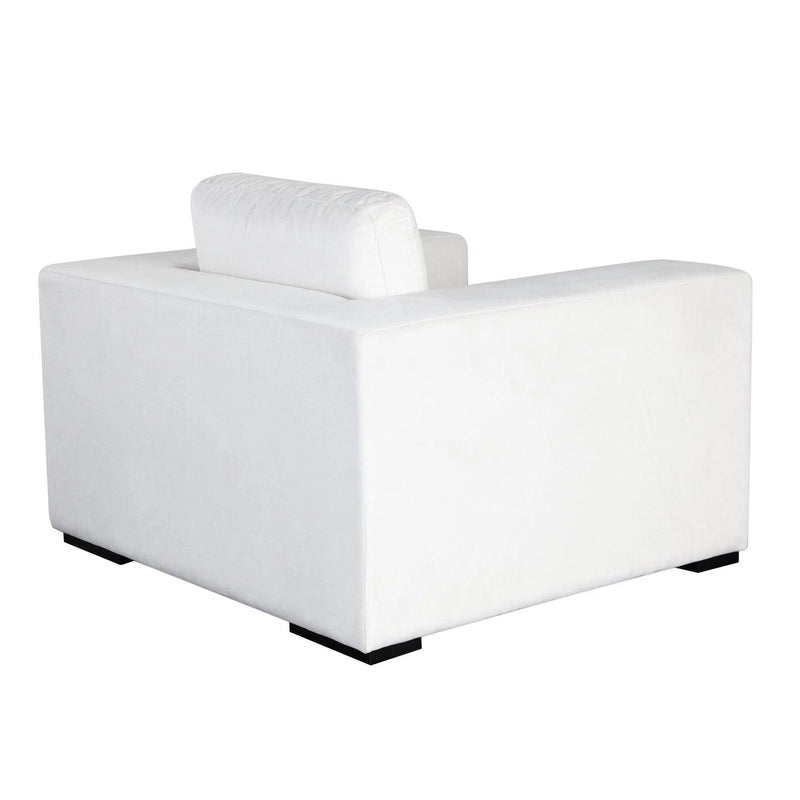 Muse Mist White Performance Fabric Accent Arm Chair Club Chairs LOOMLAN By Diamond Sofa