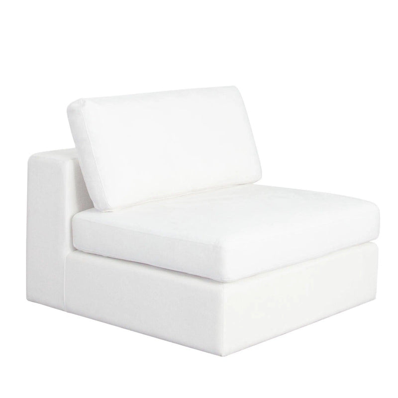 Muse Mist White Performance Fabric Armless Chair Club Chairs LOOMLAN By Diamond Sofa