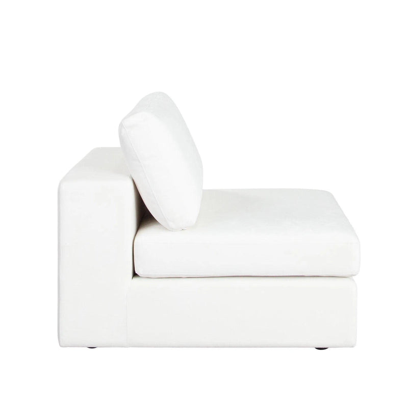 Muse Mist White Performance Fabric Armless Chair Club Chairs LOOMLAN By Diamond Sofa