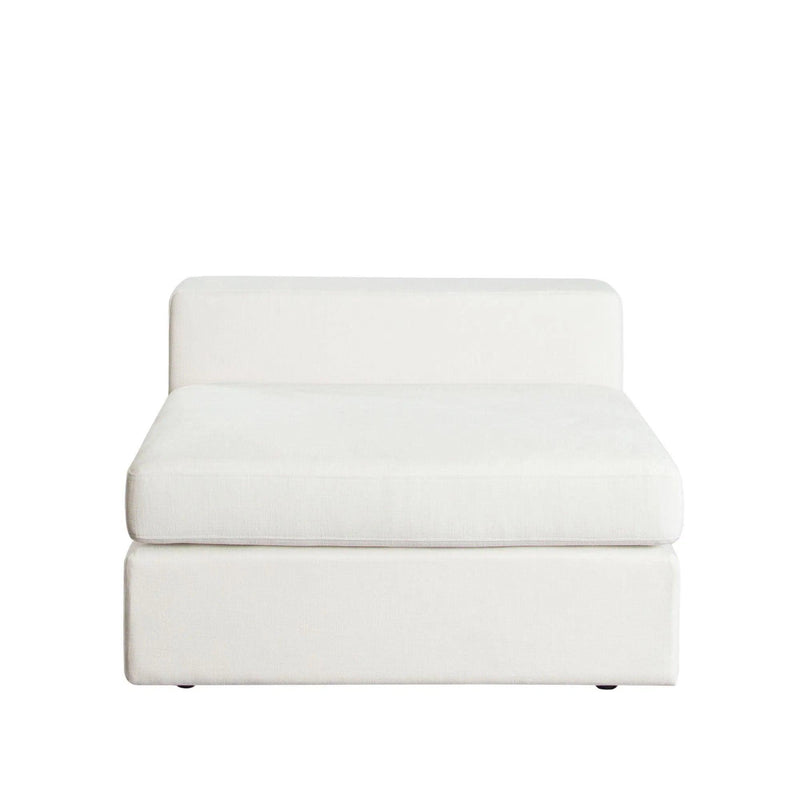 Muse Mist White Performance Fabric Armless Chair Club Chairs LOOMLAN By Diamond Sofa