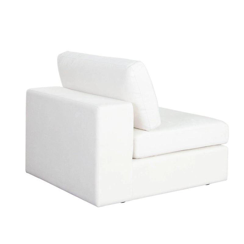 Muse Mist White Performance Fabric Armless Chair Club Chairs LOOMLAN By Diamond Sofa