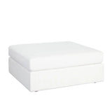 Muse Mist White Performance Fabric Ottoman Ottomans LOOMLAN By Diamond Sofa