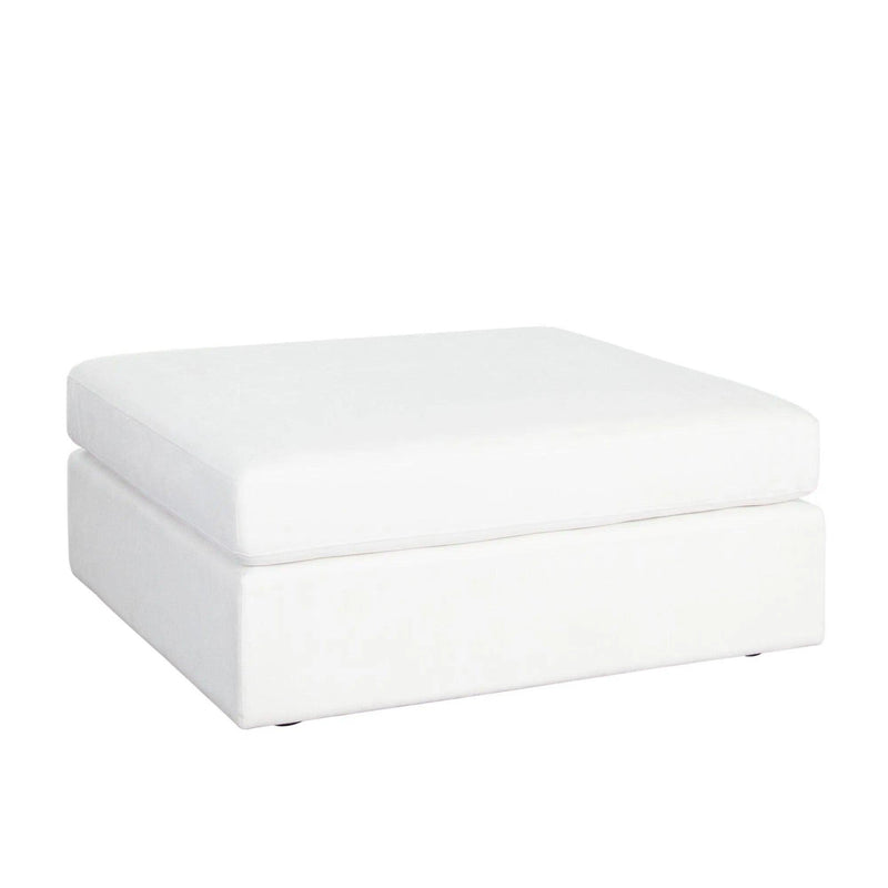 Muse Mist White Performance Fabric Ottoman Ottomans LOOMLAN By Diamond Sofa