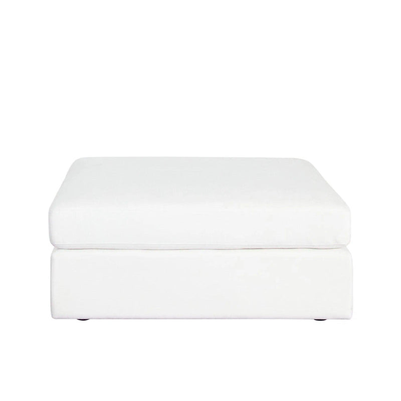 Muse Mist White Performance Fabric Ottoman Ottomans LOOMLAN By Diamond Sofa