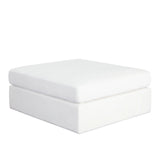 Muse Mist White Performance Fabric Ottoman Ottomans LOOMLAN By Diamond Sofa